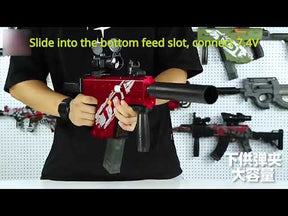 Electric automatic Viktor short-sword shell-ejecting soft bullet gun, a toy gun that can fire, assault rifle model, fully equipped for boys to play PUBG