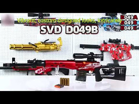 Children's SVD continuous shell-ejecting soft bullet gun, a toy gun that can fire, a sniper rifle model for boys, manually loaded