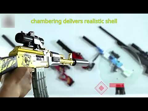 AK47 Manual M416 Non-Repeating Shell-Throwing Soft Bullet Toy Gun for Children Boys Simulation AKM Assault Rifle Sniper Gun