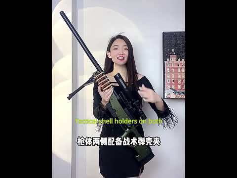Jianfeng Super Large AWM Shell-Throwing Soft Bullet Gun for Boys, Battle Sniper Gun Model, Bottom-Loaded, Can Fire Toy Gun