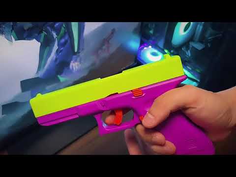 Laser dual-mode switchable Glock shell-ejecting soft bullet gun, can be cocked and fires, toy gun model for boys