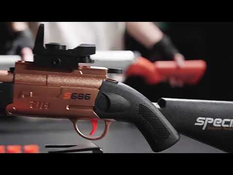 Children's S686 Double-Barreled Double-Shot Shotgun Model, Soft Bullet Gun, Boys' Toy Gun, Manual Loading