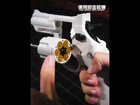 Alloy ZP5 Revolver Firecracker Children's Toy Simulated Pistol Model Soft Bullet Gun Can Fire 357 Bullets Boy's Gift